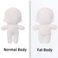 niannyyhouse 6in(15CM) Plush Doll Without Embroidery Humanoid Stuffed Toys Dress Up Fat Body Glossy Wearable Clothing (15CM, B-2