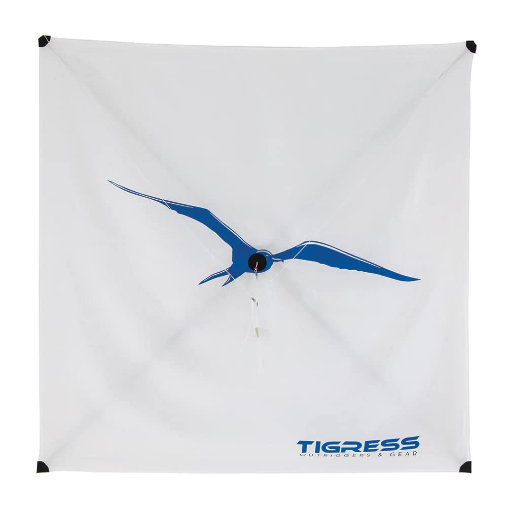 Tigress Fishing Kite, Sturdy Offshore Fishing Kite Constructed Of 100% Carbon Graphite, Includes Extra 5Th Spar, Lite Wind Kite
