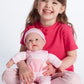 JC Toys Berenguer Boutique La Baby Doll Outfit - 2 Piece Light Pink Striped Onesie, Washable, Fits 14"-18" Dolls, Model CLO15030LightPink