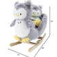 Soft Landing | Darling Duos | 2-Piece Plush & Joyride Character Rocker Bundle - Grey Owl
