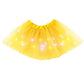 Baby Girls Light Up Led Ballet Tutu Skirt Tutu Dress Up Costume Tutu Kids Party 3-Layer Multicolor Tutu Skirts (Yellow)