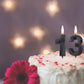 2 inch Black 13 & 31 Birthday Candles, 3D Diamond Number 13rd & 31st Cake Topper for Boys Girls Birthday Party Decorations Theme