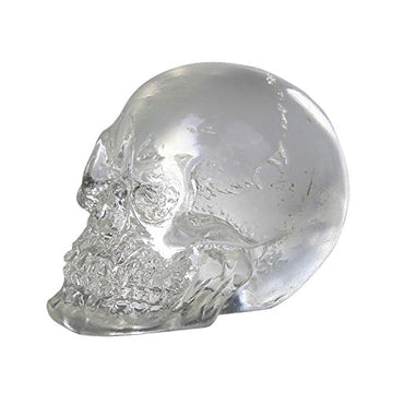 Pacific Giftware 12 Clear Crystal Like Mini Skulls Figurines Busts.Cute! 1 Dozen! Halloween Decor Collectible Figurine.