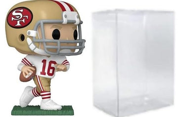 CLARKtoys Joe Montana 49ers # 216 Vinyl Figure & Eco Tek Protector Case Bundle Pop! Sports