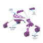 Scramblebug Bubblegum | 4 Wheel Toddler Balance Bike | Indoor & Outdoor Ride On | Foldable For Travel & Storage | Summer Fun Or