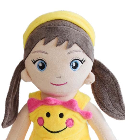 Mirada Cute Yellow Huggable Sunshine Girl Gudiya/Doll Soft Toy For Baby Girls/Kids | Stuffed Plush | Ideal Gift For Rakhi/Raksha