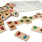 Maple Landmark Animal Dominoes - Multicolored, Made in USA, Maple Material