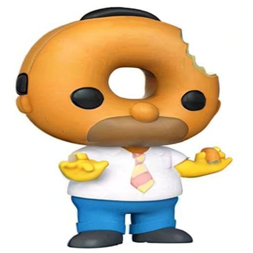 Funko Pop! The Simpsons Donut Head Homer Vinyl Figure 1033 - Exclusive Black Collectible