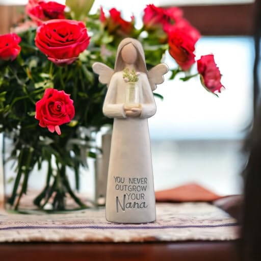 Cwi Gifts Blossom Bucket Angel Figurine You Never Outgrow Your Nana Guardian Angel Sentimental Gift 11730