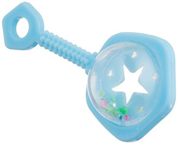 Blue Plastic Baby Rattle Favors - 2.5', 6 Count - Perfect Favors Set For Baby Showers And Gender Reveals