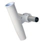 C.E. Smith Aluminum Horizontal Clamp-On Rod Holder 1.66 OD - White Powder Coated w/Sleeve