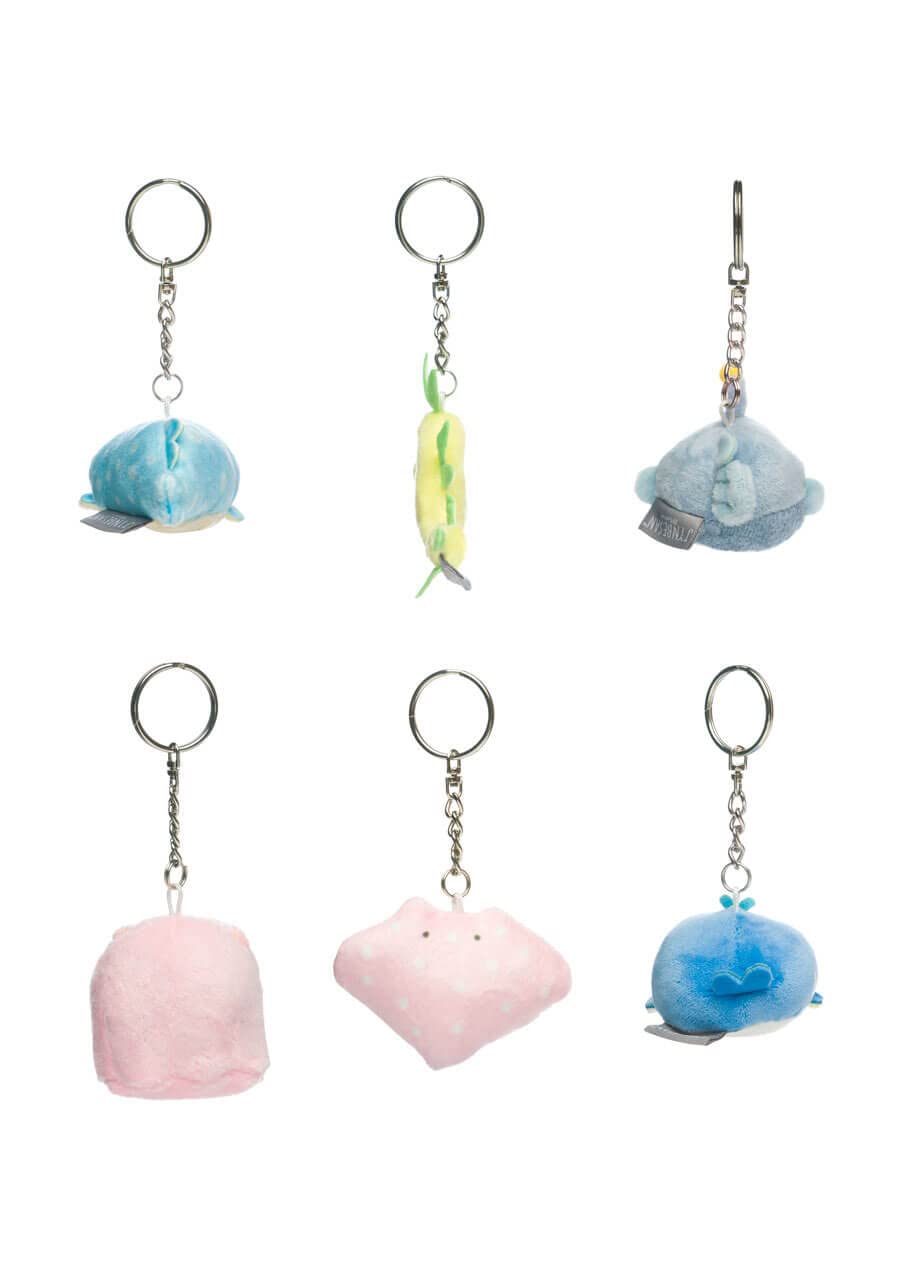 AQI Jinbesan Whale Plush Keychain Blind Box - 1 out of 6 pcs