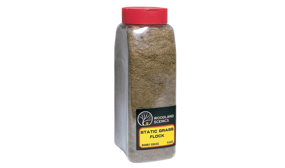 Woodland Scenics Static Grass Flock Shaker, Burnt Grass/50 Cu. In.