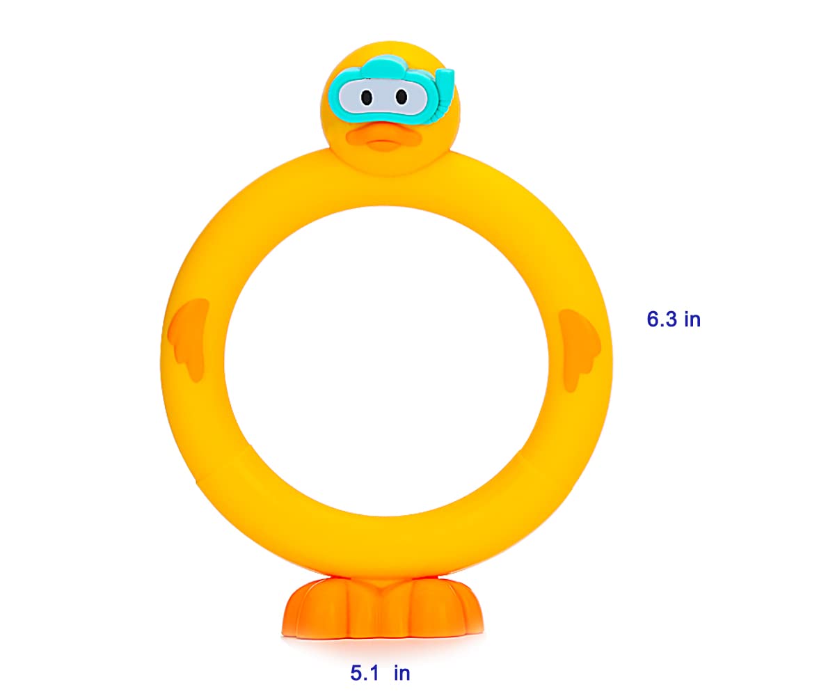 haomsj 3PCS Duck Diving Sticks Pool Toys for Kids 3pcs Dive Duck Rings Toys Summer Underwater Sinking Pool Toys for Boys and Girls Ages 8-12 (Duck Ring)