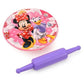 Toy Vibes Plastic MinnieMouse Chakla Velan Set (Multi Color)