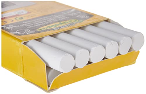 Crayola Chalk 12 Count - White, Model 50-1402, Perfect for Art Projects and Outdoor Fun
