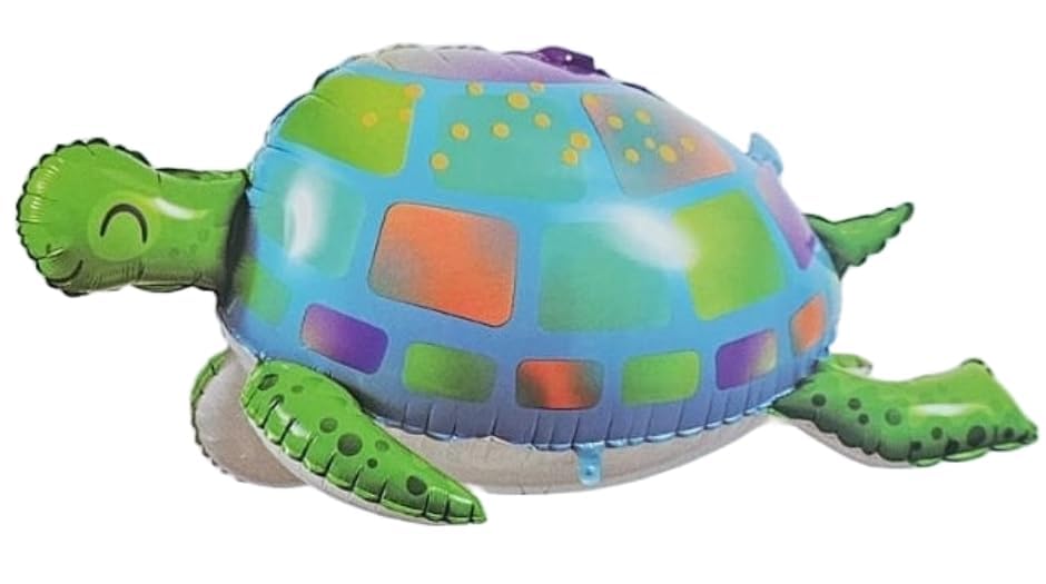 ToyUniverse 83 * 44cm Under Sea SelfStanding Turtle Foil Balloon, Tortoise foil balloon, Zoo Animal Balloon, Big Turtle Theme D