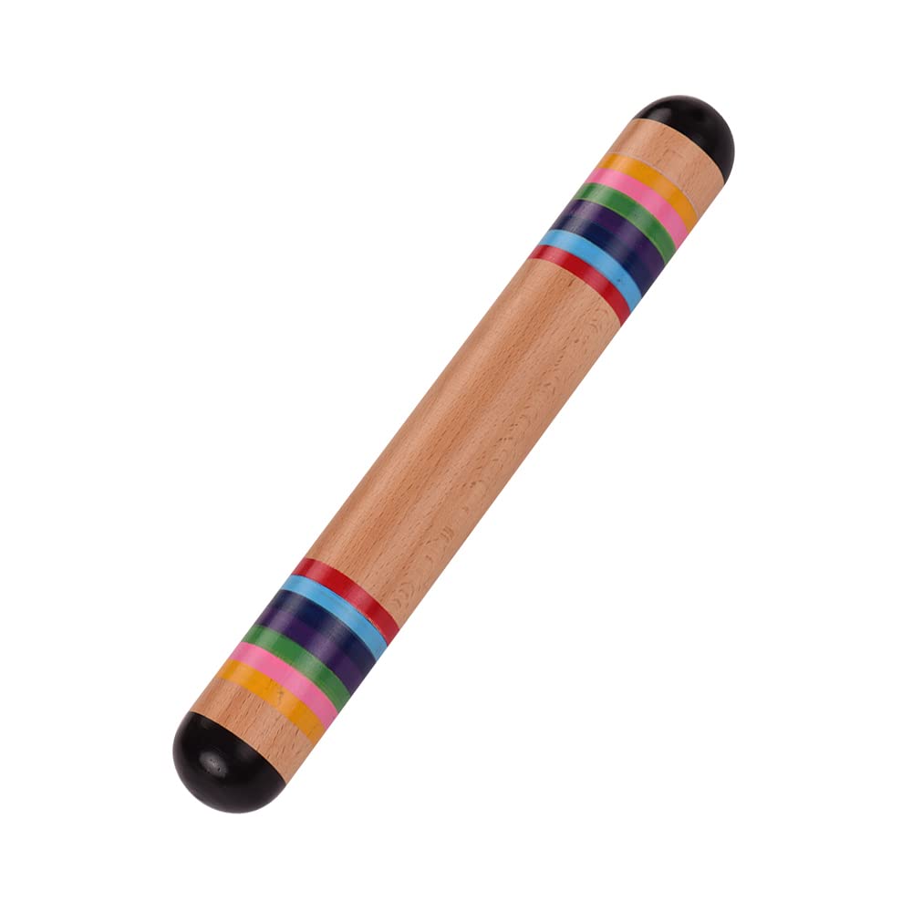 Excluzo Wooden Rainstick Rainmaker Rain Shaker Musical Instrument Toy Rainbow D For Kids AdultsBuzhi