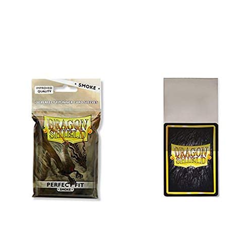 10 Packs Dragon Shield Perfect Fit Smoke Inner Sleeves Standard Size 100 Ct