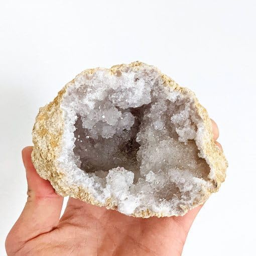 TRUENERGY Jumbo Break Your Own Geodes 2 (4.5 -5.5) enhanced Easy to Open Geode with Crystals - Includes Magnifying Glass and Instructions  STEM Science Kit