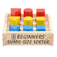 Tinny Educational Aids Wooden BeginnerS Shape Size Sorter, NonToxic EcoFriendly Wood Enhances Grip And Early Learning | Hand