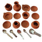 Manasvini Fancy Clay Minikitchen Set/Miniature Clay Set/Mud Mini Kitchen Set/Hand Made Clay Kitchen Set