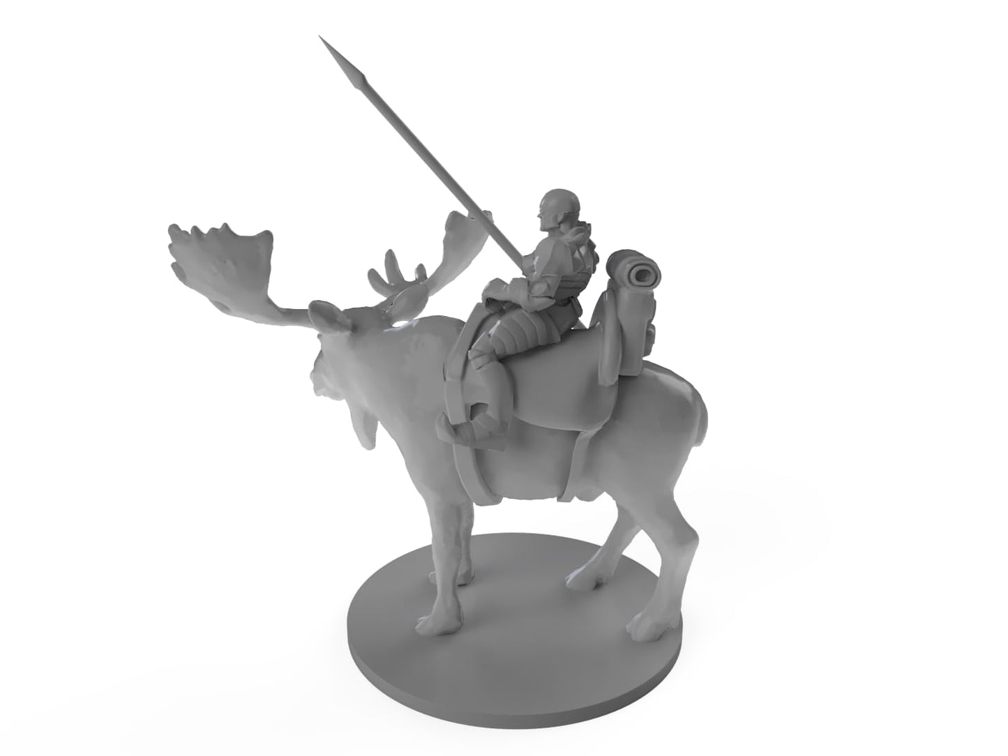 Moose Rider Tabletop Dnd Gaming Miniature