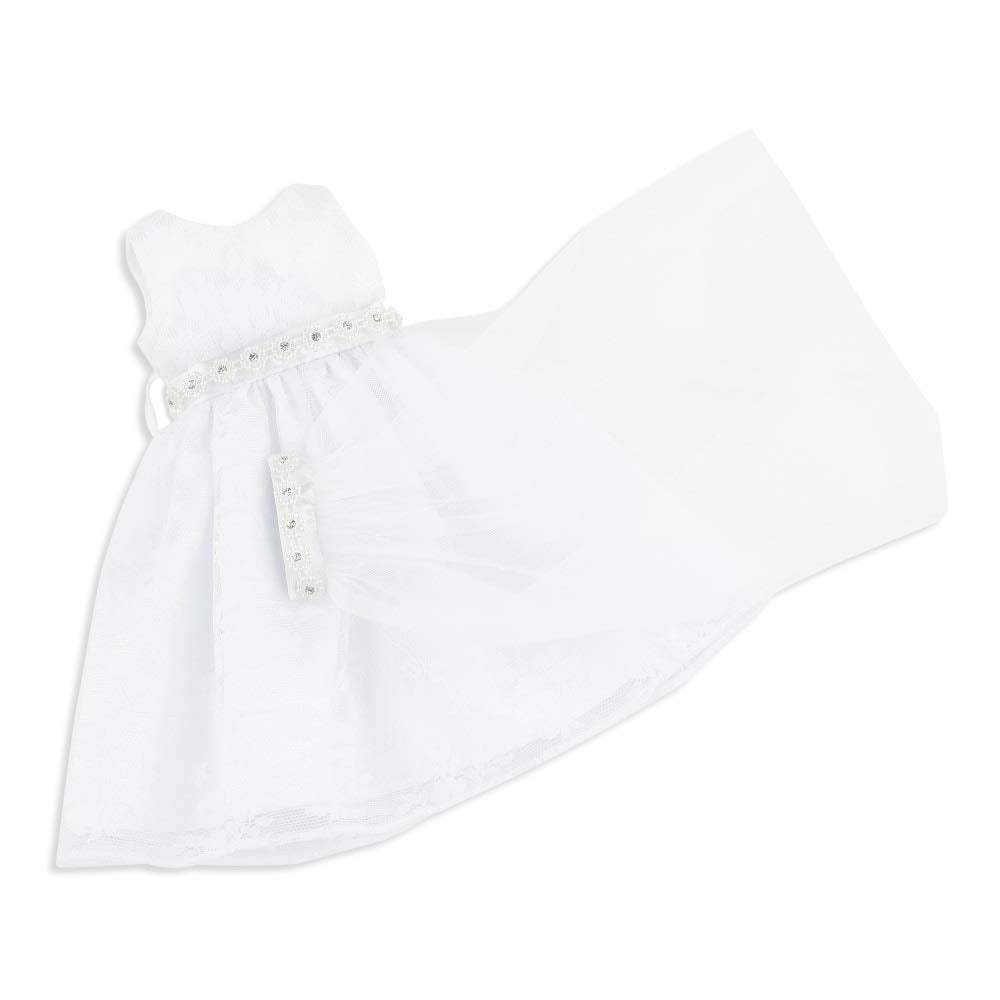 Emily Rose 14 Inch Doll Clothes Beautiful 3 Piece Bridal Communion Dress Outfit , Including Veil and Satiny Shoes!  Fits Most 14