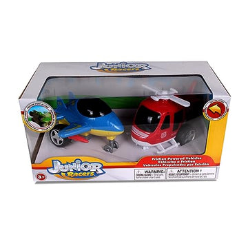 Nkok Junior Racers 2Pk Friction Powered Coast Guard Heli & Supersonic Jet,Multi