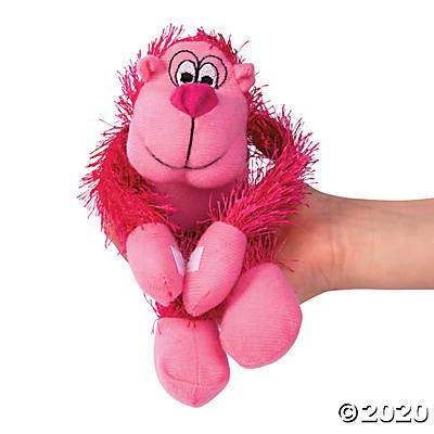 Fun Express Monkey Stuffed Animal Plush Bulk Pack - 12 Neon Long Armed Gorilla Toys for Kids Birthday Party Favors | Small Safari Jungle Animals for Decorations  Prizes & Gifts | enhanced Quality
