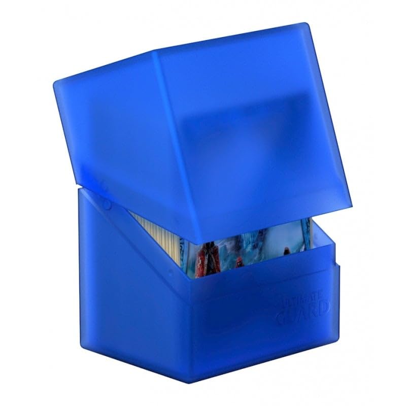 Ultimate Guard Boulder 80+, Deck Case For 80 Double-Sleeved Tcg Cards, Sapphire, Secure & Durable Storage For Trading Card Games, Soft-Touch Finish