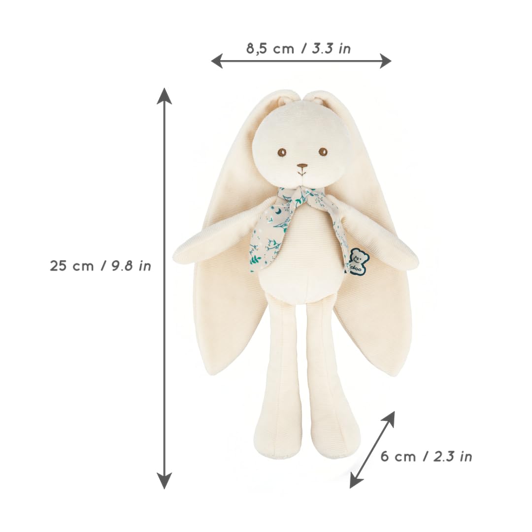 Kaloo Lapinoo My First Friend Corduroy Rabbit - Machine Washable - 10    Tall in Gift Box - Cream Ages 0+ - K969942