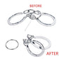 Magikon Traditional Brain Teaser, Classical Metal Horseshoe Puzzle (Silver, Normal)