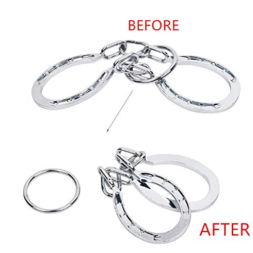 Magikon Traditional Brain Teaser, Classical Metal Horseshoe Puzzle (Silver, Normal)