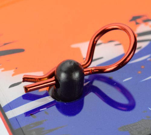 Apex RC Products Orange 1/10 Large Bent RC Anodized Body Clips - 25pcs #4031OR