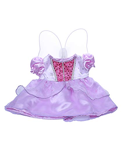 Purple Cinderella Dress W/Wings Teddy Bear Clothes Fits Most 14'-18' Build-A-Bear And Make Your Own Stuffed Animals