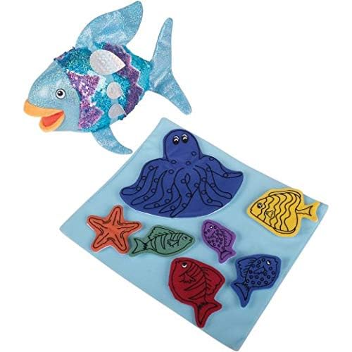 Cre8Tive Minds The Rainbow Fish Puppet - Prop Set For Visual Storytelling, 15 Piece Set, Puppet Show Theater For Kids, Bedtime S