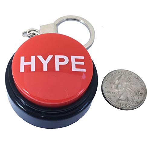 HYPE2Go: Keychain Hype Button | Hip Hop Air Horn Sound Effect Button (BATTERIES INCLUDED) Back to School Office Desk Sales Marke