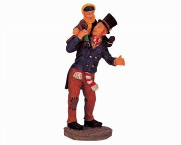 Lemax Caddington Village Collection Bob Cratchit & Tiny Tim Figurine #02403