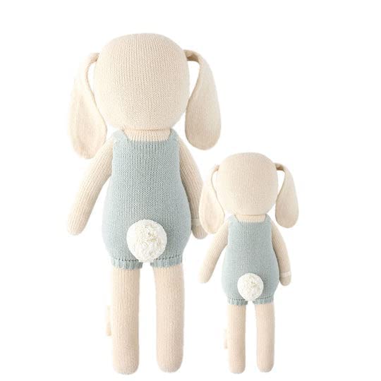cuddle + kind Henry The Bunny Hand-Knit Doll, 13" Little Size, Multi-color, 100% Cotton, Fair Trade, Heirloom Quality