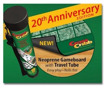 CrossCribb 20th Anniversary Strategy Family Board Game - Green Neoprene Cribbage Twist