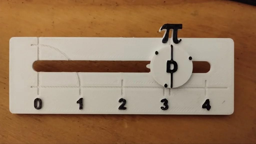 Proof Of Circumference/Diameter = (Pi) Math Learning Tool (4 Inch) For School Science Lab Model/Physics Working Model/Teaching A
