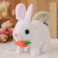 Yoyily Interactive Bunny Realistic Bunny - Jumping, Twitching And Shaking Ears, With Carrot (White)