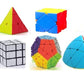 Toy Arena Best Deal Cubes Pack Megaminx, Silver Magic Mirror,Skewb, Pyramorphinx Triangle & Pyramid Triangle Shaped Puzzle Cube 