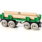 Brio World - 33696 Lumber Loading Wagon | 4 Piece Toy Train Set For Kids | Fsc-Certified Wooden Components | Ideal For Ages 3 And Up - Green