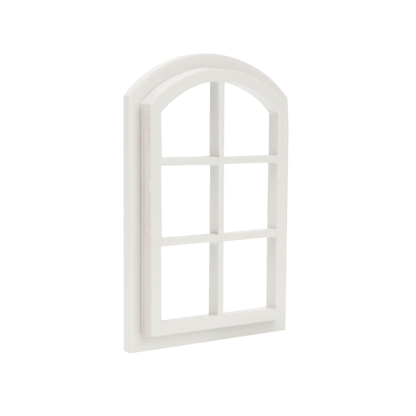 Dollhouse Windows 2PCS Miniature 6-Pane Window Frame 1 : 12 Frame DIY Mini House Decoration Wooden Fiary Window Model Doll House Accessories (White)