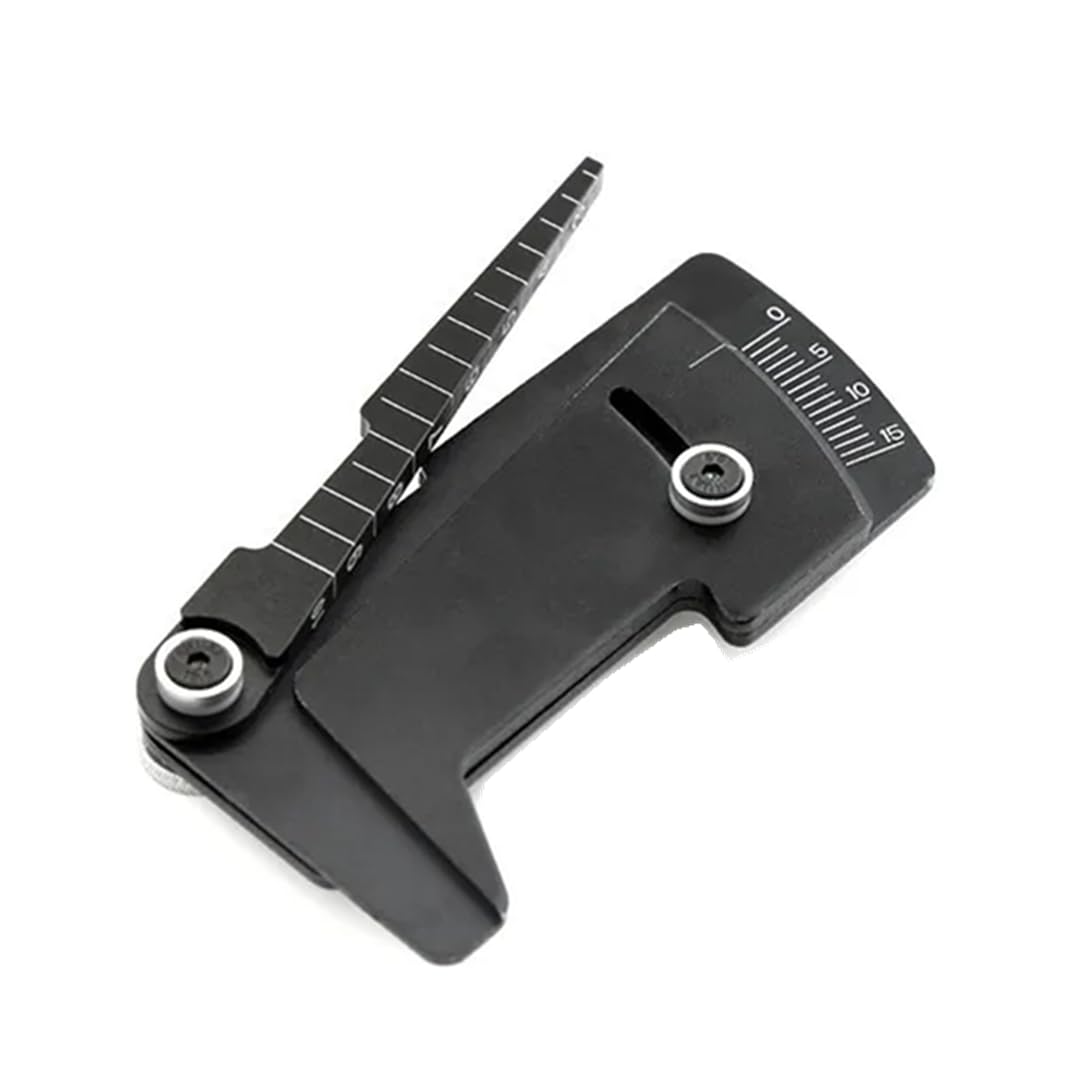 KingVal Metal Adjustable Ruler 15 Degrees RC Car Wheel Tire Camber Gauge Height Measuring Tool Compatible with 1/10 RC Car (Blac
