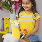 Furrendz Sunshine Llama 10'' Plush|Animal Character Soft Toy-Llama|Furry Plush|Soft & Anti Allergic Fabric|Safe For Kids|Role Pl