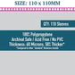 'Unsettled Compatible'' Sleeves (110 X 110 Mm) -110 Pack, 60 Microns