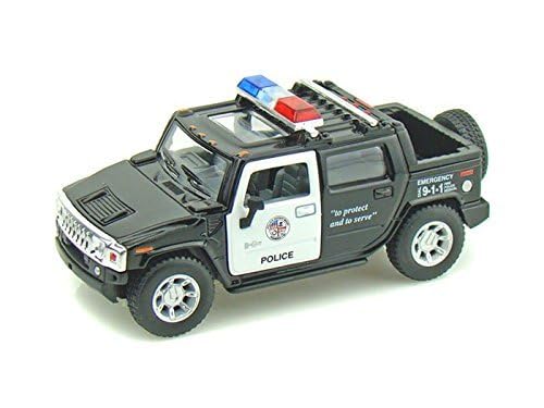 KiNSMART H2 Hummer SUT Police Truck Interceptor 5'' 1:36 Scale Die Cast Metal Model Toy